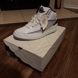 Jordan White Black Grey Retro High-Top Sneakers